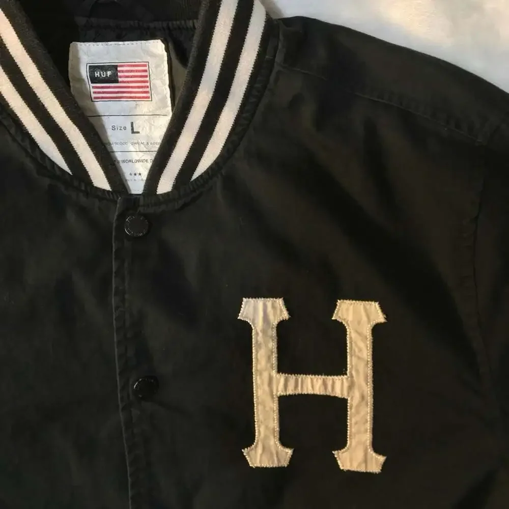 HUF black varsity